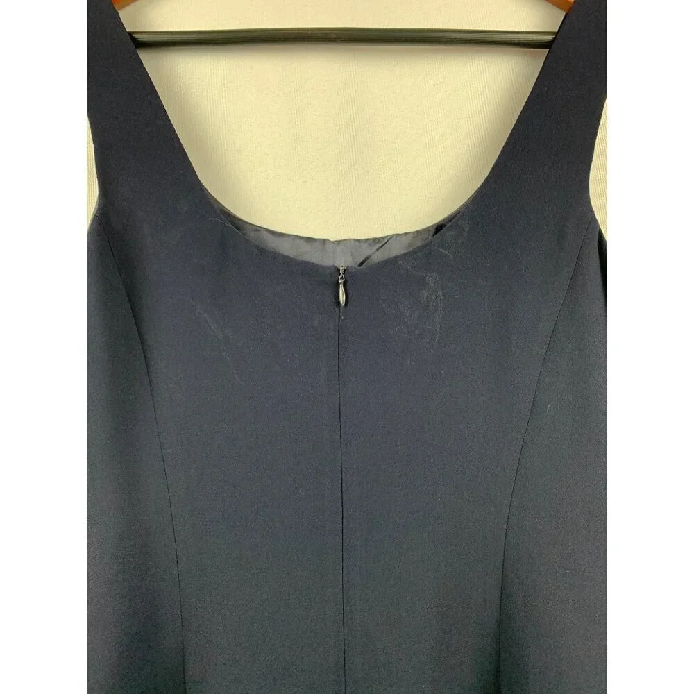 Jones New York Womens Navy Sleeveless Sheath Dress Size 14